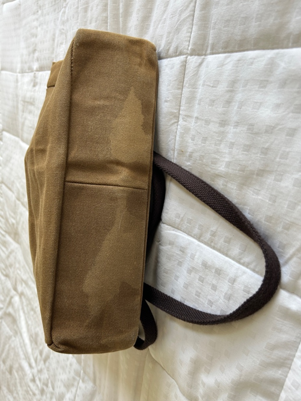 Vintage rugged Wax Canvas Tote Bag Shoulder Bag - Picture 4 of 13
